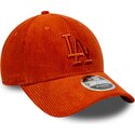 new-era-curved-brim-orange-logo-9forty-m-crown-cord-los-angeles-dodgers-mlb-orange-adjustable-cap