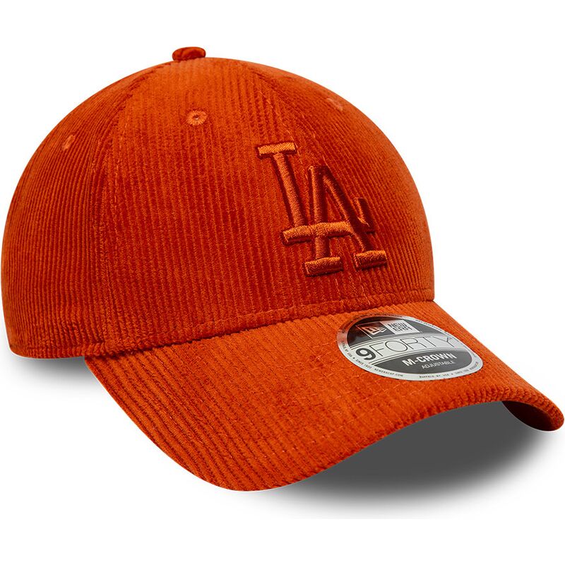 gorra-curva-naranja-ajustable-con-logo-naranja-9forty-m-crown-cord-de-los-angeles-dodgers-mlb-de-new-era