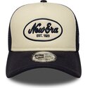 gorra-trucker-azul-marino-y-beige-a-frame-oval-foam-patch-de-new-era