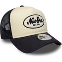 new-era-a-frame-oval-foam-patch-navy-blue-and-beige-trucker-hat
