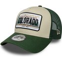 gorra-trucker-verde-y-beige-a-frame-license-plate-de-colorado-de-new-era