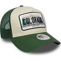 gorra-trucker-verde-y-beige-a-frame-license-plate-de-colorado-de-new-era