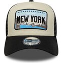 gorra-trucker-negra-y-beige-a-frame-license-plate-de-new-york-de-new-era