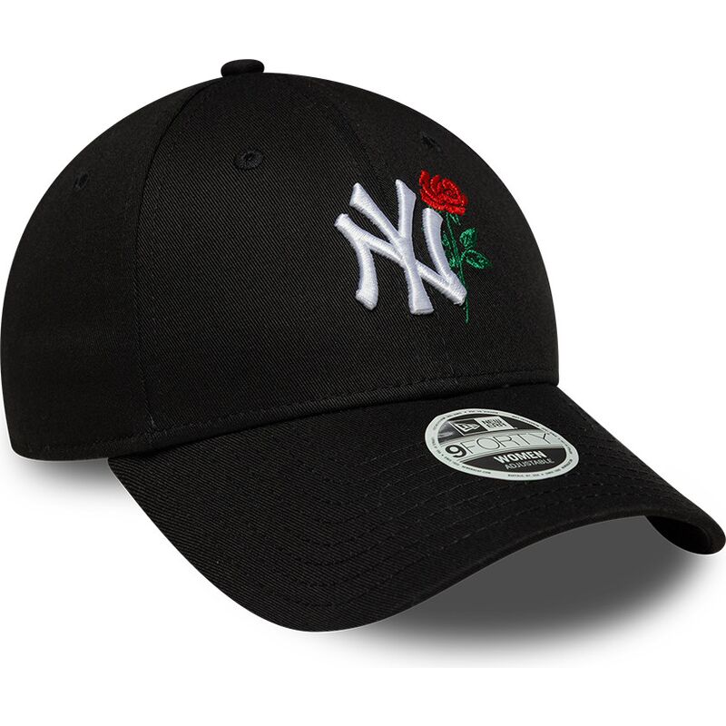 gorra-curva-negra-ajustable-para-mujer-9forty-flower-icon-de-new-york-yankees-mlb-de-new-era
