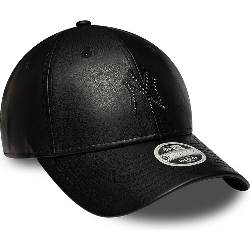 gorra-curva-negra-snapback-para-mujer-con-logo-negro-9forty-m-crown-pu-diamante-de-new-york-yankees-mlb-de-new-era