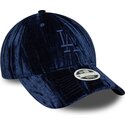 new-era-curved-brim-women-navy-blue-logo-9twenty-velour-los-angeles-dodgers-mlb-navy-blue-adjustable-cap