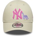 gorra-curva-beige-ajustable-para-nino-con-logo-rosa-9forty-dino-icon-de-new-york-yankees-mlb-de-new-era