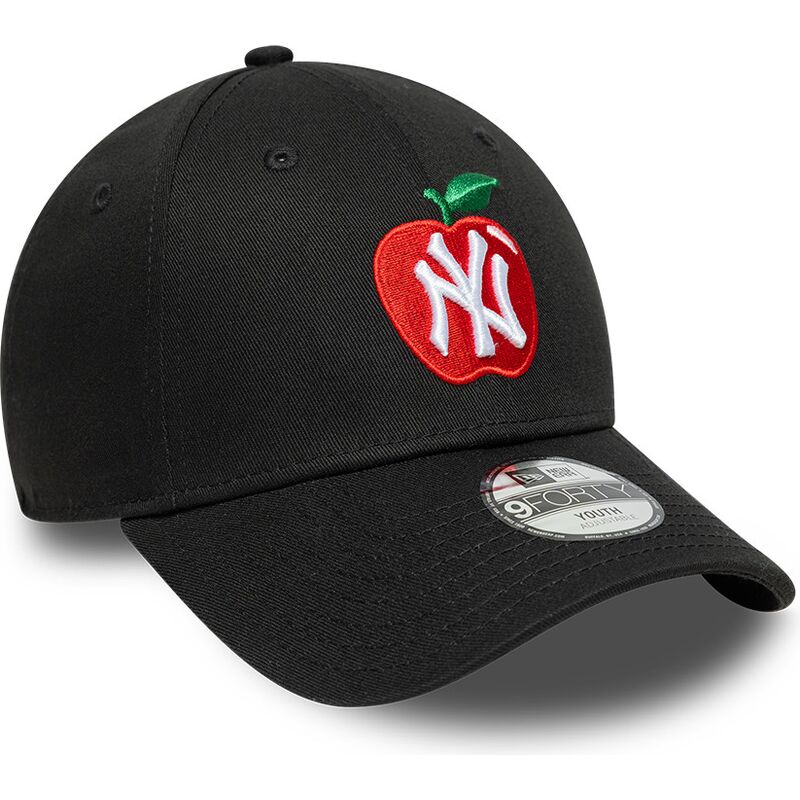 gorra-curva-negra-ajustable-para-nino-9forty-fruit-icon-apple-de-new-york-yankees-mlb-de-new-era