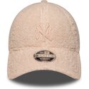 new-era-curved-brim-youth-pink-logo-9forty-m-crown-winter-borg-new-york-yankees-mlb-pink-snapback-cap