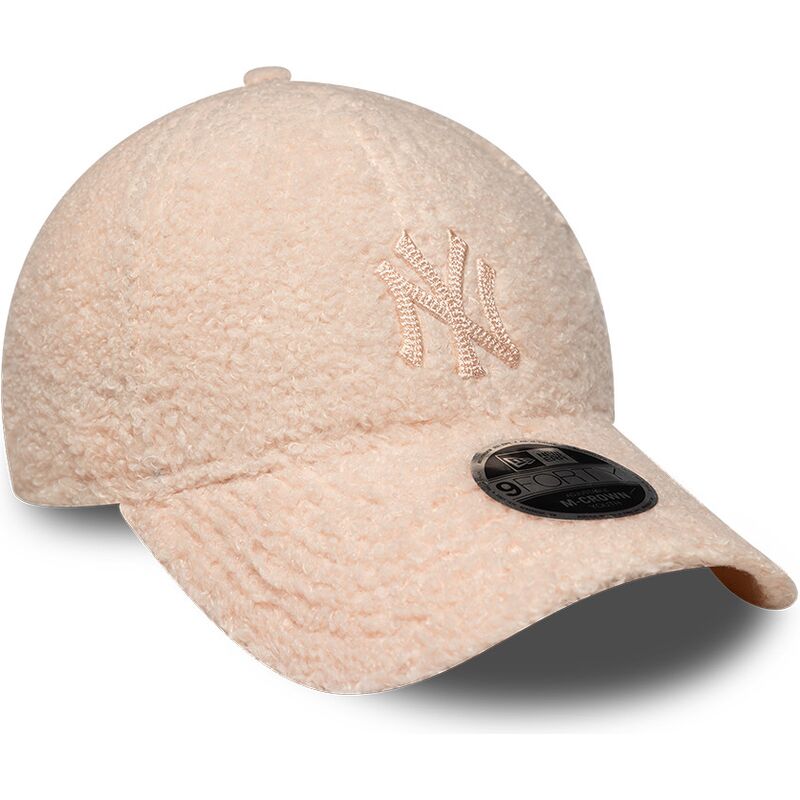 gorra-curva-rosa-snapback-para-nino-con-logo-rosa-9forty-m-crown-winter-borg-de-new-york-yankees-mlb-de-new-era