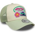 new-era-youth-a-frame-outdoor-green-and-beige-trucker-hat