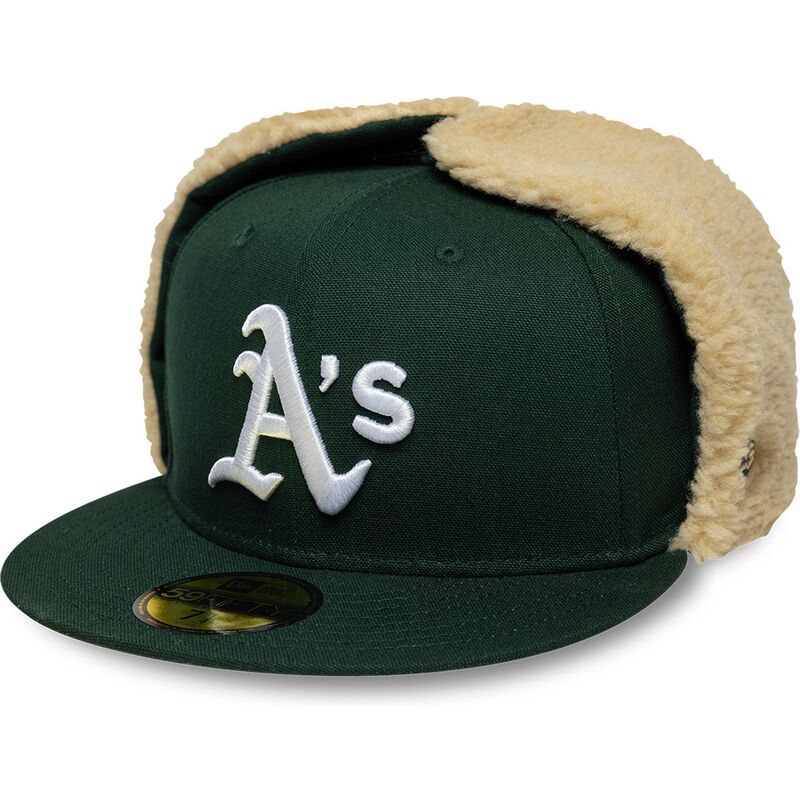 new-era-flat-brim-59fifty-dogear-world-series-oakland-athletics-mlb-green-fitted-cap