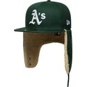 gorra-plana-verde-ajustada-59fifty-dogear-world-series-de-oakland-athletics-mlb-de-new-era