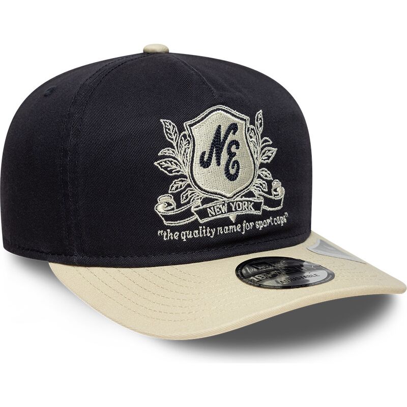 new-era-curved-brim-19twenty-washed-graphic-navy-blue-and-beige-adjustable-cap new-era-curved-brim-19twenty-washed-graphic-navy-blue-and-beige-adjustable-cap