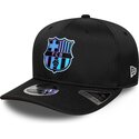 gorra-curva-negra-snapback-con-logo-multicolor-9seventy-stretch-snap-tpu-de-fc-barcelona-laliga-de-new-era