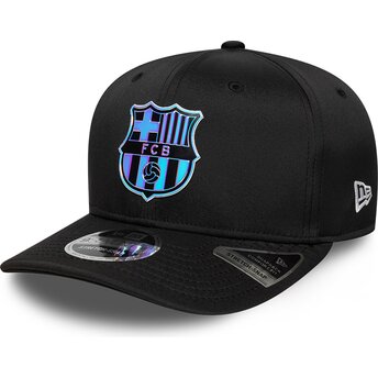 New Era Curved Brim Multicolor Logo 9SEVENTY Stretch Snap TPU FC Barcelona LALIGA Black Snapback Cap