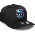 gorra-curva-negra-snapback-con-logo-multicolor-9seventy-stretch-snap-tpu-de-fc-barcelona-laliga-de-new-era