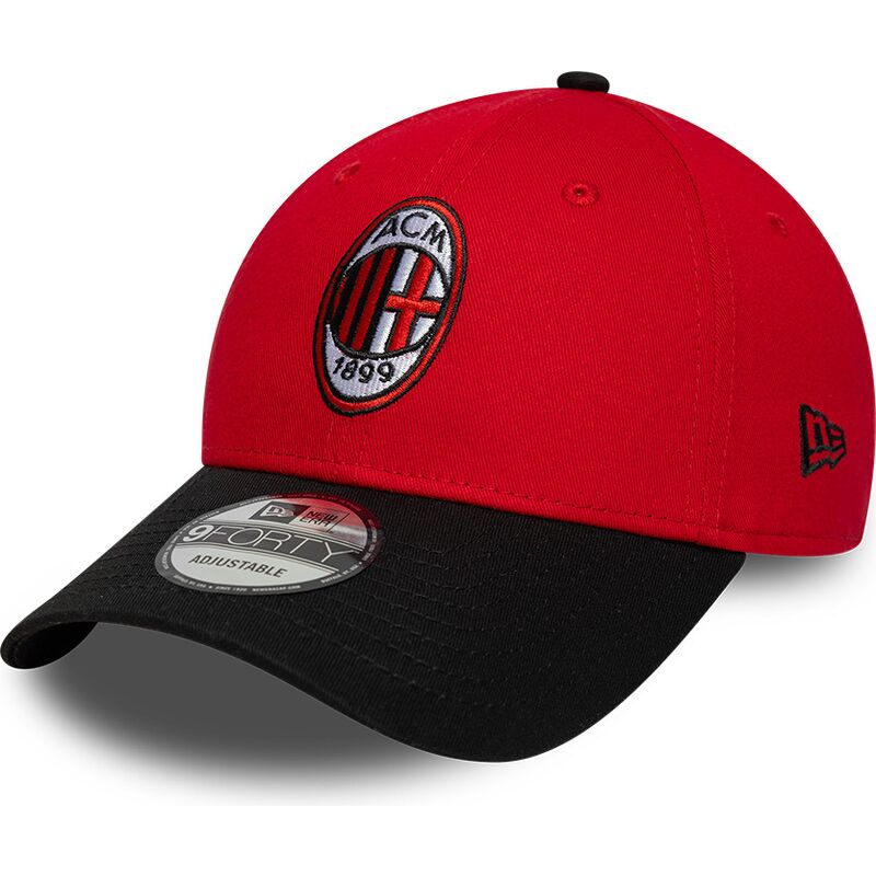 gorra-curva-roja-y-negra-ajustable-9forty-contrast-de-ac-milan-serie-a-de-new-era gorra-curva-roja-y-negra-ajustable-9forty-contrast-de-ac-milan-serie-a-de-new-era