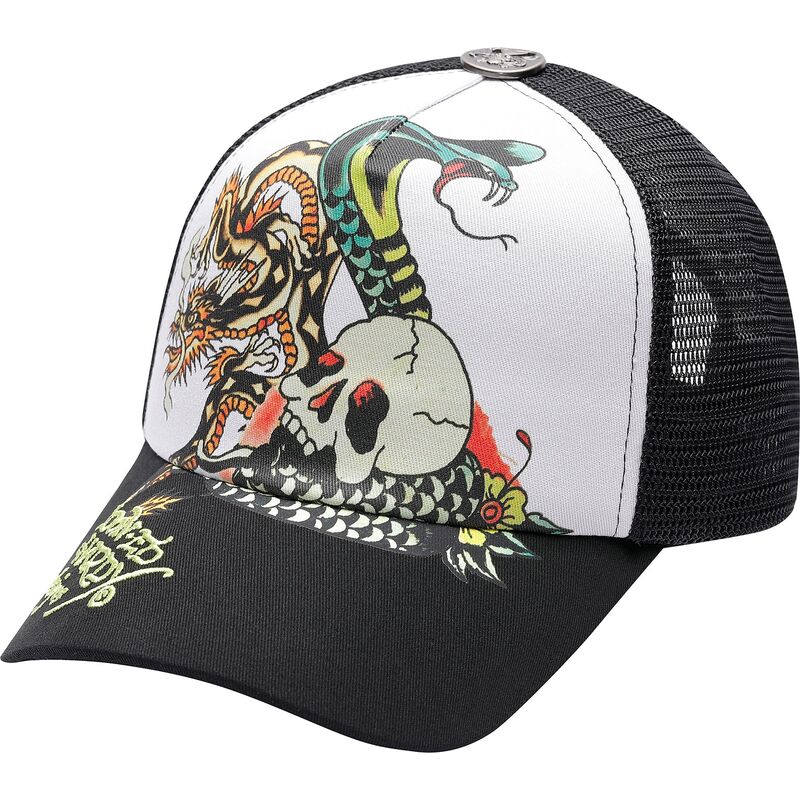 gorra-trucker-negra-y-blanca-snake-and-skull-de-ed-hardy gorra-trucker-negra-y-blanca-snake-and-skull-de-ed-hardy