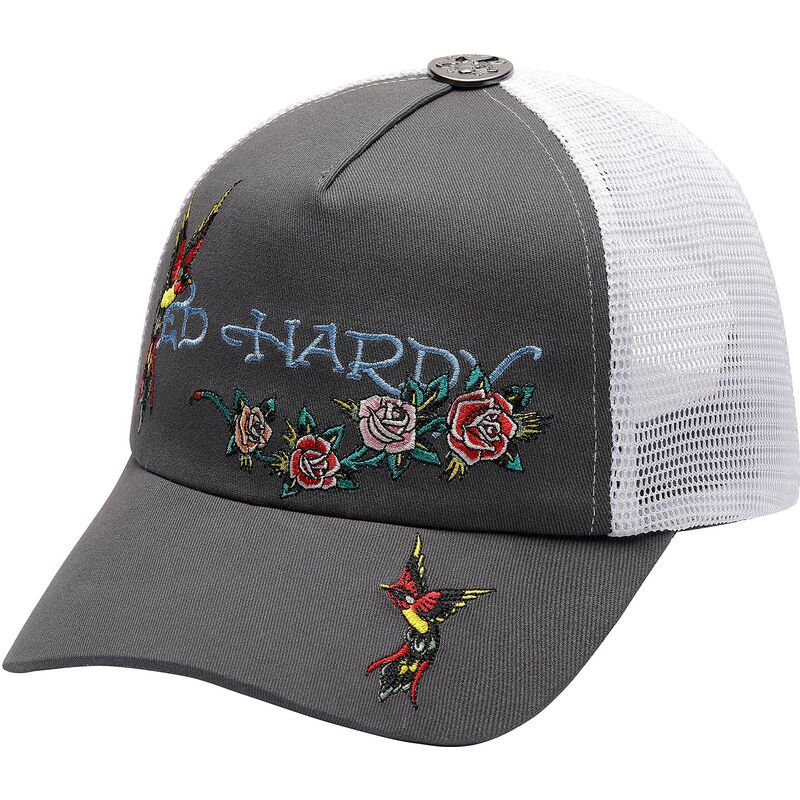 gorra-trucker-gris-y-blanca-floral-swallow-de-ed-hardy