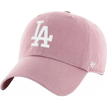 Gorra curva rosa ajustable Clean Up Mauve de Los Angeles Dodgers MLB de 47 Brand