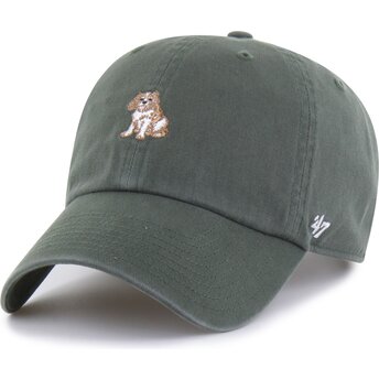 Gorra curva verde ajustable Clean Up Base Runner Icon Dog de 47 Brand