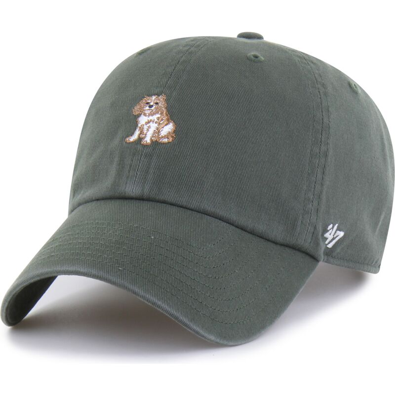 47-brand-curved-brim-clean-up-base-runner-icon-dog-green-adjustable-cap