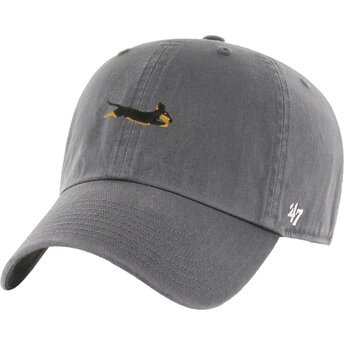 Gorra curva gris ajustable Clean Up Base Runner Icon Dog de perro de 47 Brand