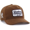gorra-curva-marron-snapback-hitch-rf-cord-patch-de-new-york-yankees-mlb-de-47-brand