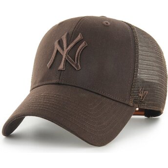 47 Brand Brown Logo MVP Branson New York Yankees MLB Brown Trucker Hat