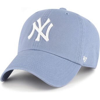 Gorra curva azul ajustable Clean Up Vapor de New York Yankees MLB de 47 Brand