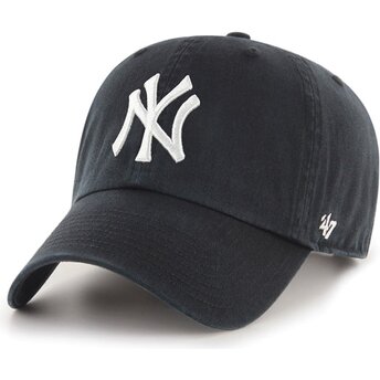 47 Brand Curved Brim New York Yankees MLB Clean Up Black Cap