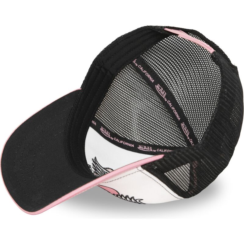 von-dutch-oeil-pink-and-black-trucker-hat von-dutch-oeil-pink-and-black-trucker-hat