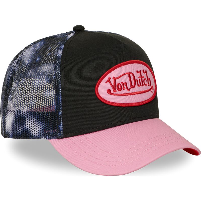 von-dutch-space-black-and-pink-trucker-hat von-dutch-space-black-and-pink-trucker-hat