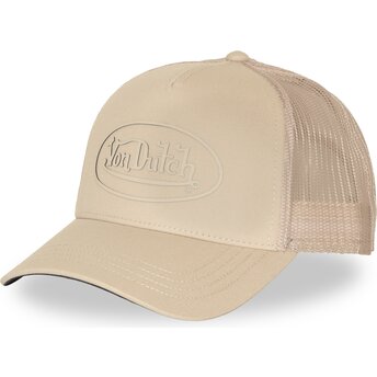 Von Dutch LOG23 Beige Trucker Hat