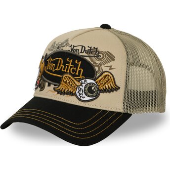 Gorra trucker beige y negra PATCHES19 de Von Dutch