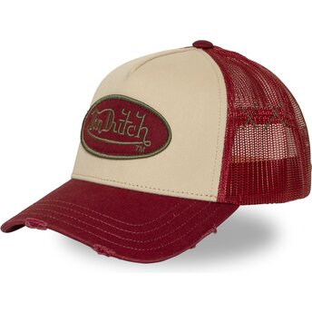 Gorra trucker roja y beige USED 16 de Von Dutch