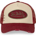 von-dutch-used-16-red-and-beige-trucker-hat