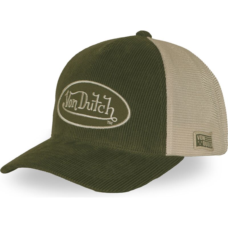 gorra-trucker-verde-y-beige-ajustable-lof-b47-de-von-dutch