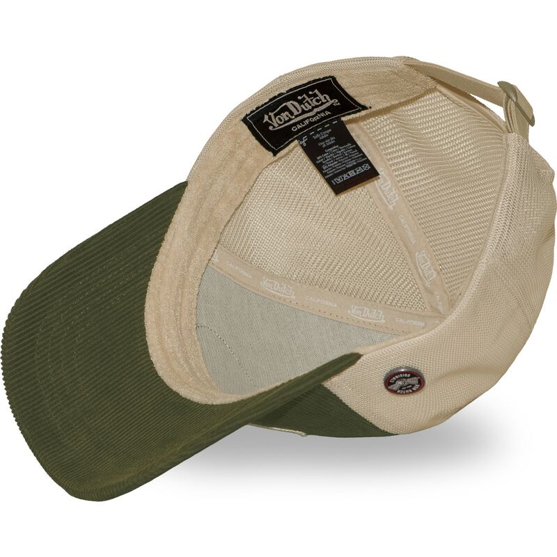 gorra-trucker-verde-y-beige-ajustable-lof-b47-de-von-dutch