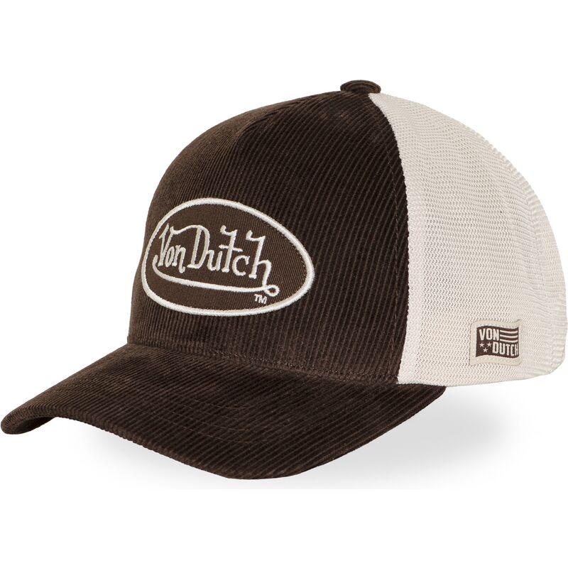 gorra-trucker-marron-y-beige-ajustable-lof-b49-de-von-dutch