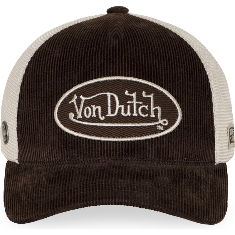 gorra-trucker-marron-y-beige-ajustable-lof-b49-de-von-dutch