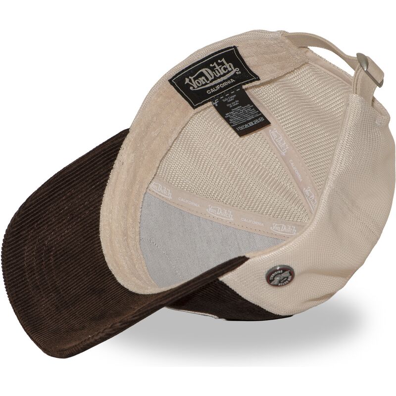 gorra-trucker-marron-y-beige-ajustable-lof-b49-de-von-dutch