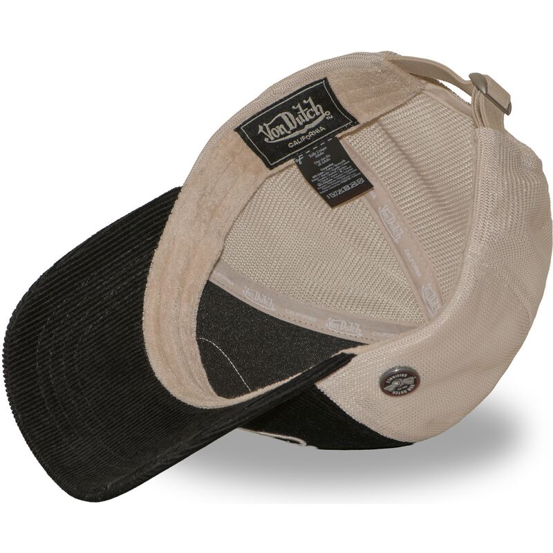 von-dutch-lof-b50-black-and-beige-adjustable-trucker-hat von-dutch-lof-b50-black-and-beige-adjustable-trucker-hat