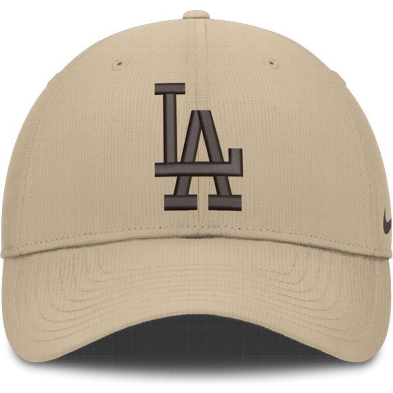 gorra-curva-beige-ajustable-con-logo-marron-club-structured-uv-poly-ripstop-de-los-angeles-dodgers-mlb-de-nike gorra-curva-beige-ajustable-con-logo-marron-club-structured-uv-poly-ripstop-de-los-angeles-dodgers-mlb-de-nike