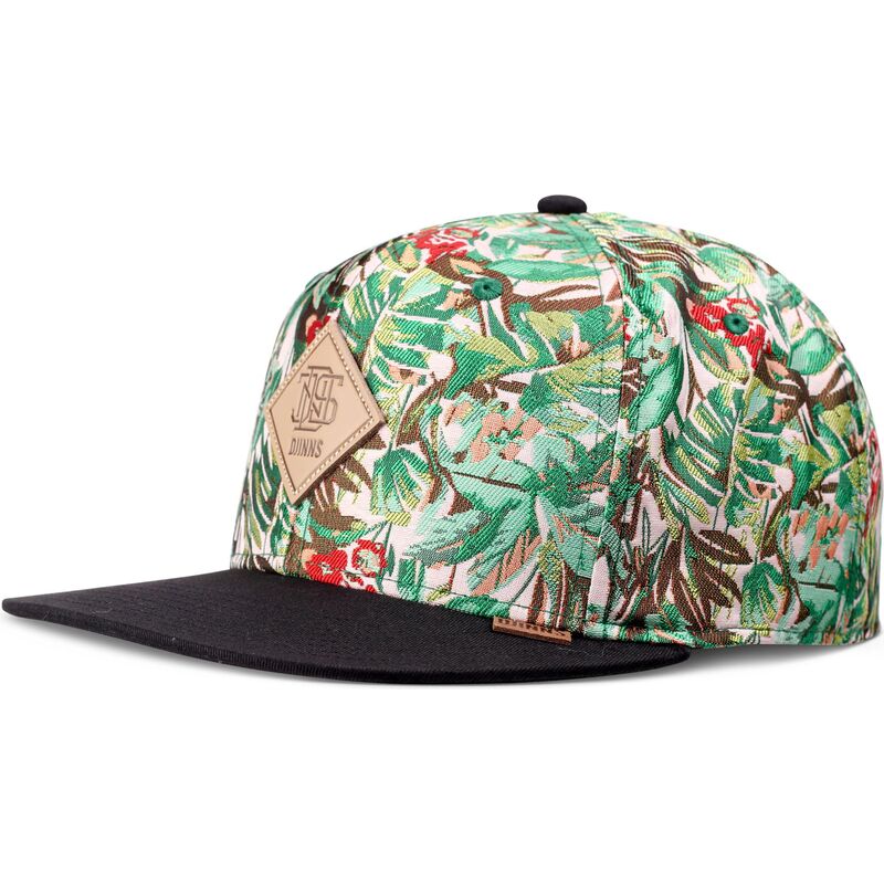 gorra-plana-verde-y-negra-snapback-woven-jungle-de-djinns