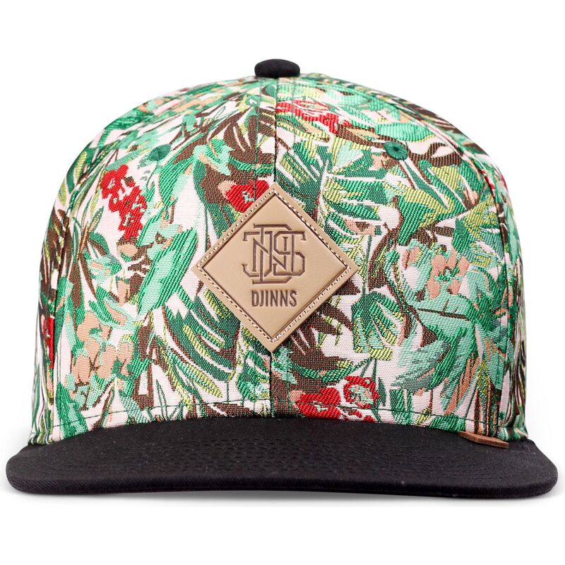 djinns-flat-brim-woven-jungle-green-and-black-snapback-cap djinns-flat-brim-woven-jungle-green-and-black-snapback-cap