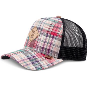 Djinns HFT Patch Check Red Multicolor Trucker Hat