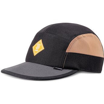 Gorra curva negra y beige ajustable Soft FineFine Mesh de Djinns