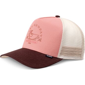 Gorra trucker rosa y marrón HFT Lazy Bird de Djinns